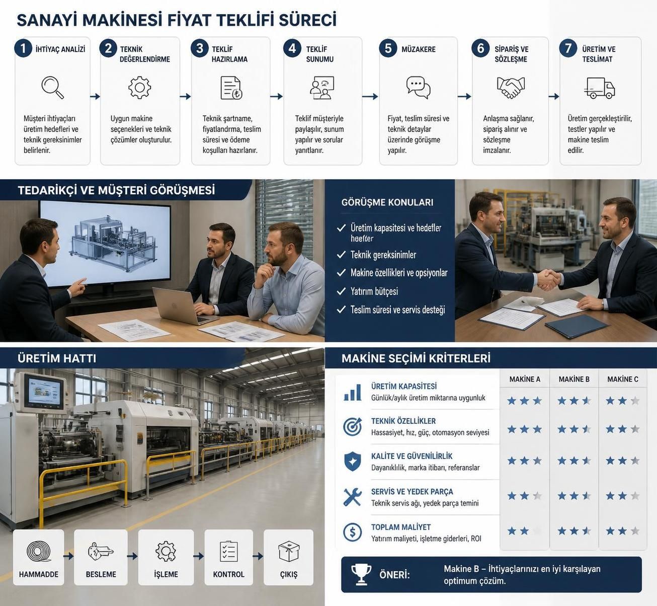 sanayi makinesi fiyat teklifi alma sürecini ve dikkat edilmesi gereken önemli noktaları öğrenin. en uygun teklifi nasıl alabileceğinizi adım adım keşfedin.