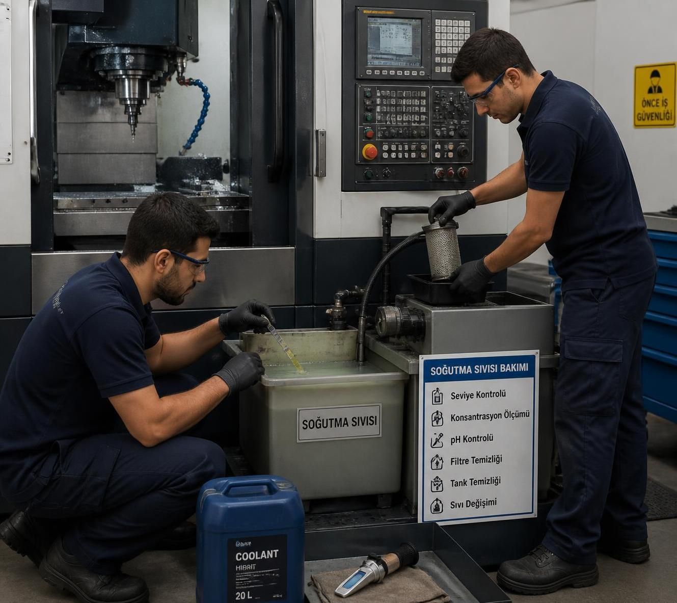 cnc soğutma sıvısı bakımı neden önemlidir ve nasıl yapılır? bu rehberde, soğutma sıvısının doğru bakımının makinelerinizin performansını ve ömrünü nasıl artırdığını öğrenin.