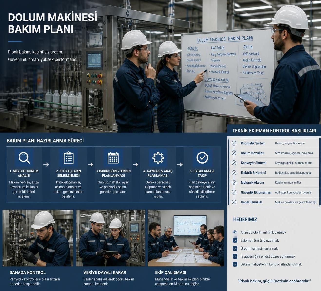 dolum makinesi bakım planı nasıl hazırlanır? adım adım rehberimizle dolum makinelerinizin performansını artırın ve arızaların önüne geçin.