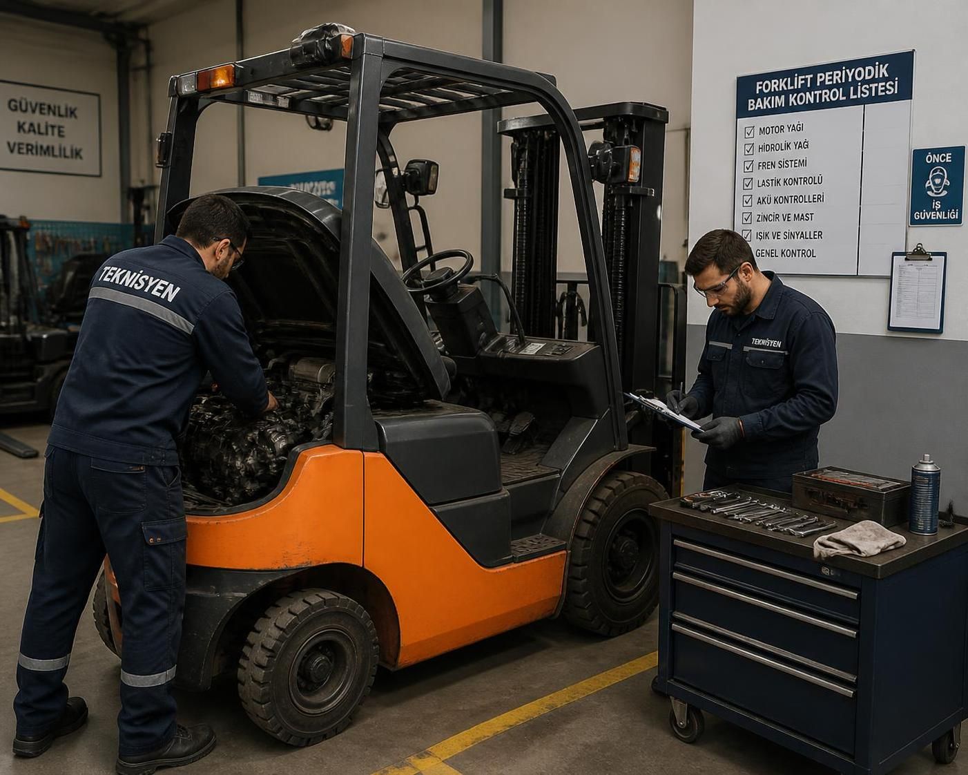 forklift periyodik bakım rehberi ile iş güvenliğinizi artırın ve ekipmanınızın verimli çalışmasını sağlayın. bakım ipuçları ve önerilerle iş kazalarını önleyin.