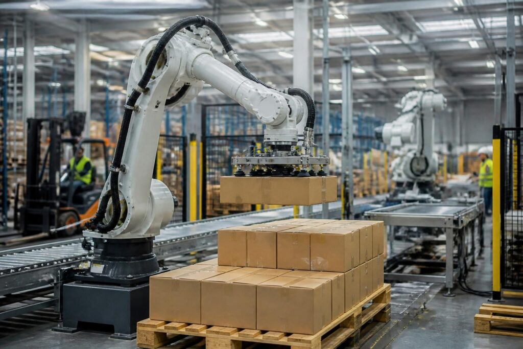 paletleme robotu fiyatları ne kadar olduğu ve fiyatları etkileyen faktörler hakkında detaylı bilgi edinin. endüstriyel otomasyonda maliyetleri etkileyen unsurları keşfedin.